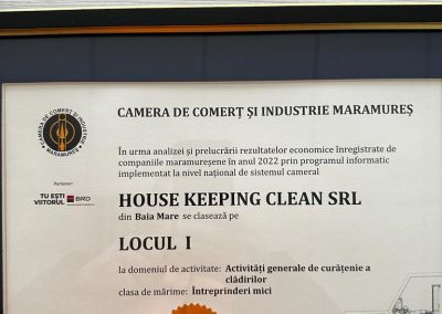 House Keeping locul I 2022 curatenie cladiri